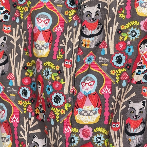 Retrolicious Little Red Riding Hood Matryoshka Doll Dress XS - Picture 4 of 5